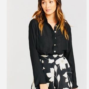 Show Me Your MuMu Murphy Blouse- Black- Size Small